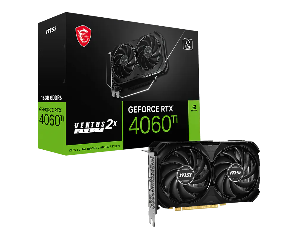 MSI GeForce RTX 4060 Ti VENTUS 2X BLACK 16G